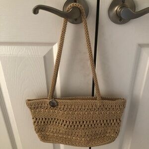 The Sak Chic Tan Crochet Tote Bag